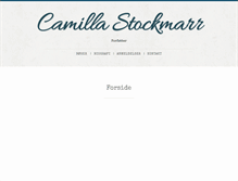 Tablet Screenshot of camillastockmarr.dk